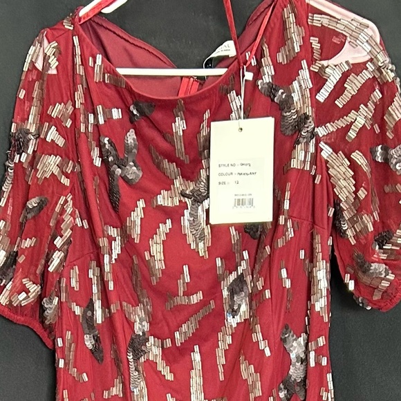 Mac Duggal 94012 Mahogany Maxi Dress - Picture 3 of 4